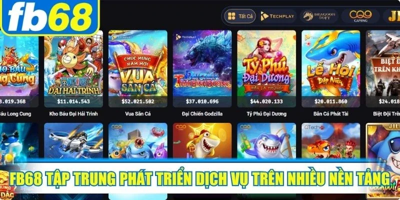 Giới Thiệu FB68 2 FB68 tập trung phát triển dịch vụ trên nhiều nền tảng toàn diện